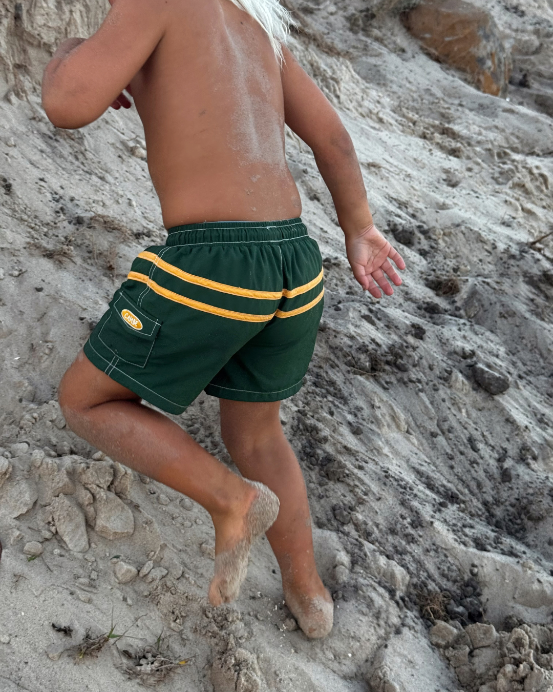 Board Shorts, Green & Gold